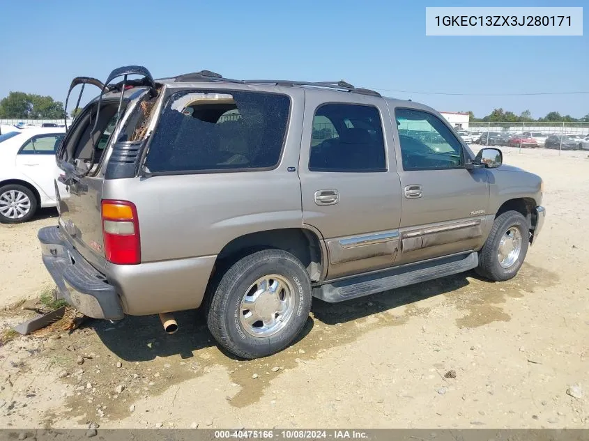 2003 GMC Yukon Slt VIN: 1GKEC13ZX3J280171 Lot: 40475166