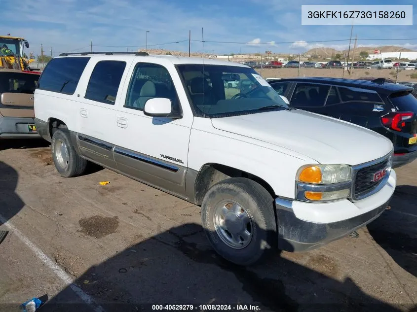 2003 GMC Yukon Xl K1500 VIN: 3GKFK16Z73G158260 Lot: 40529279