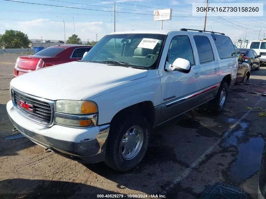 2003 GMC Yukon Xl K1500 VIN: 3GKFK16Z73G158260 Lot: 40529279