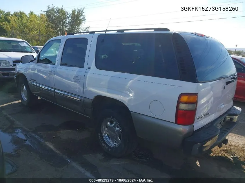 2003 GMC Yukon Xl K1500 VIN: 3GKFK16Z73G158260 Lot: 40529279