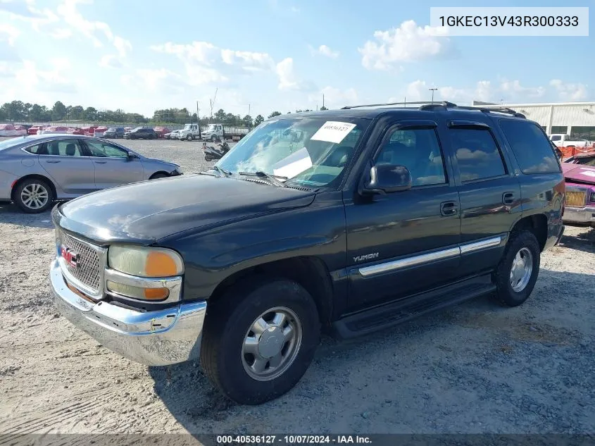 2003 GMC Yukon Slt VIN: 1GKEC13V43R300333 Lot: 40536127