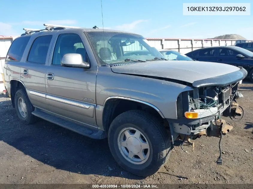 2003 GMC Yukon VIN: 1GKEK13Z93J297062 Lot: 40538994