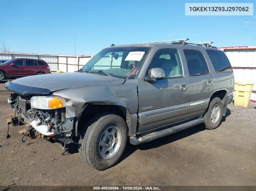 2003 GMC Yukon VIN: 1GKEK13Z93J297062 Lot: 40538994