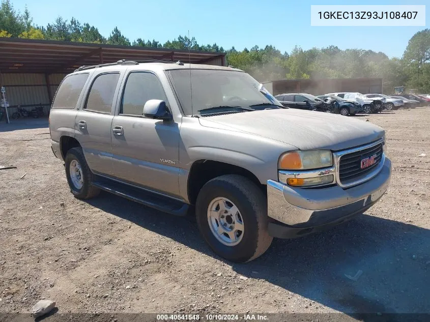 2003 GMC Yukon Slt VIN: 1GKEC13Z93J108407 Lot: 40541548