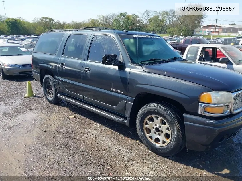 2003 GMC Yukon Xl 1500 Denali VIN: 1GKFK66U33J295857 Lot: 40545787