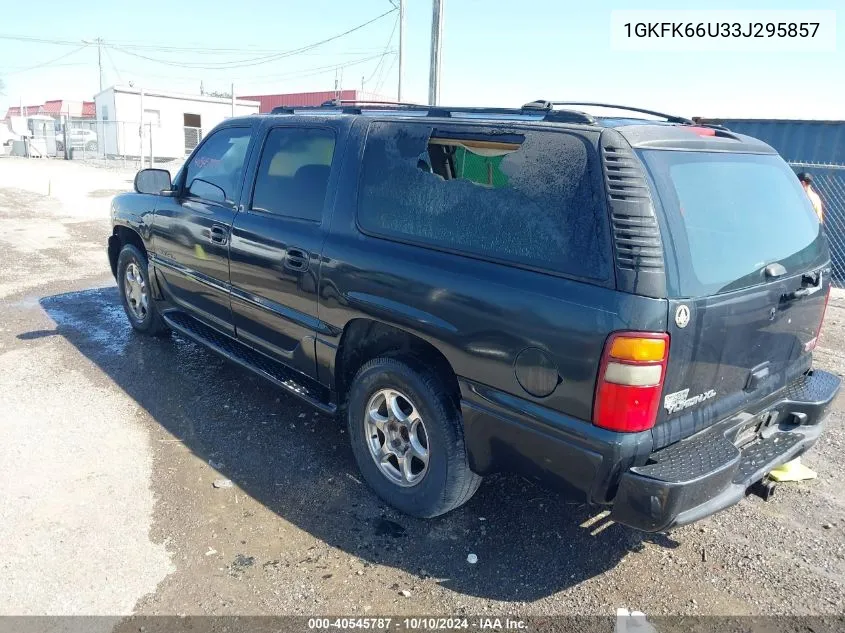 2003 GMC Yukon Xl 1500 Denali VIN: 1GKFK66U33J295857 Lot: 40545787