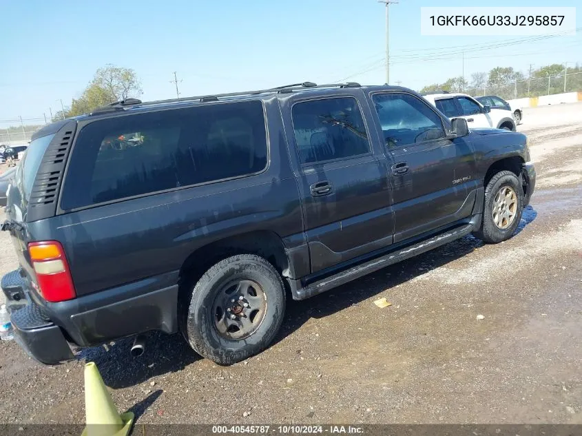 2003 GMC Yukon Xl 1500 Denali VIN: 1GKFK66U33J295857 Lot: 40545787