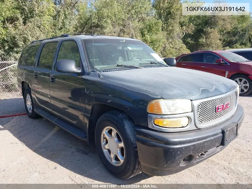 2003 GMC Yukon Xl 1500 Denali VIN: 1GKFK66UX3J191642 Lot: 40611897