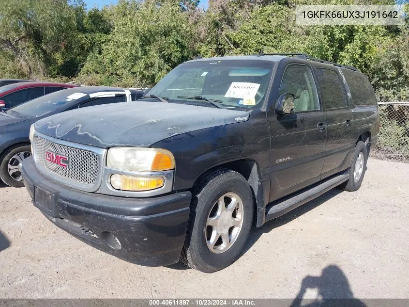 2003 GMC Yukon Xl 1500 Denali VIN: 1GKFK66UX3J191642 Lot: 40611897