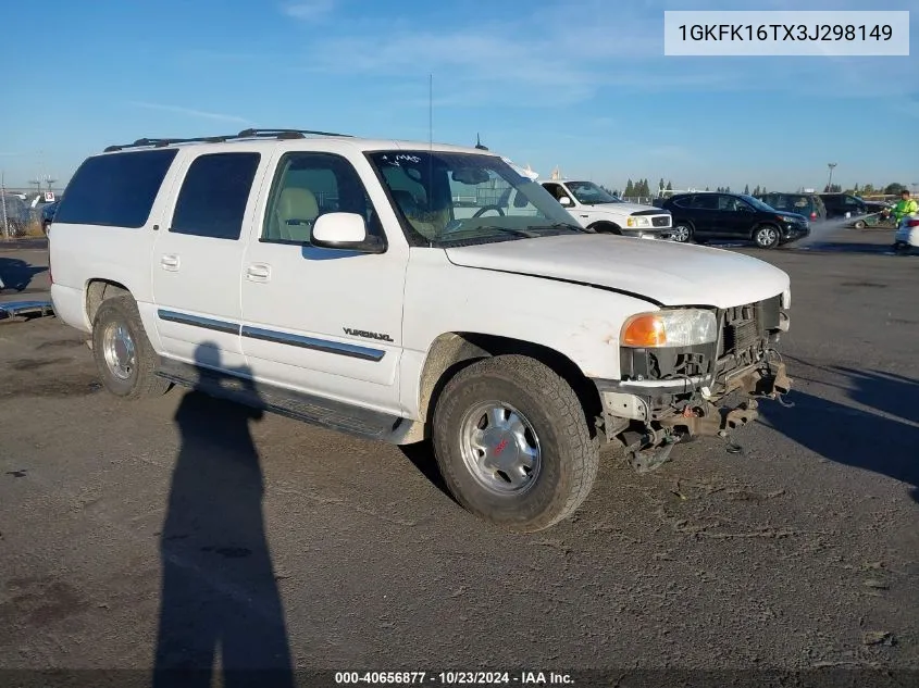 2003 GMC Yukon Xl 1500 Slt VIN: 1GKFK16TX3J298149 Lot: 40656877