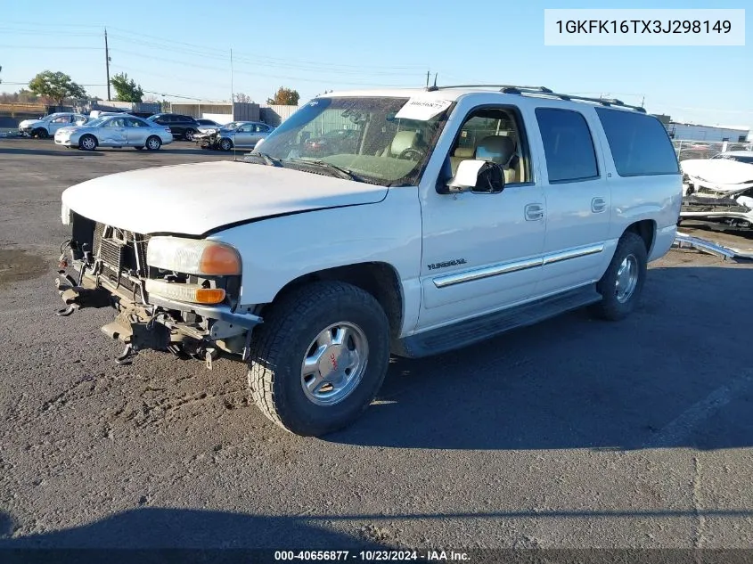 2003 GMC Yukon Xl 1500 Slt VIN: 1GKFK16TX3J298149 Lot: 40656877