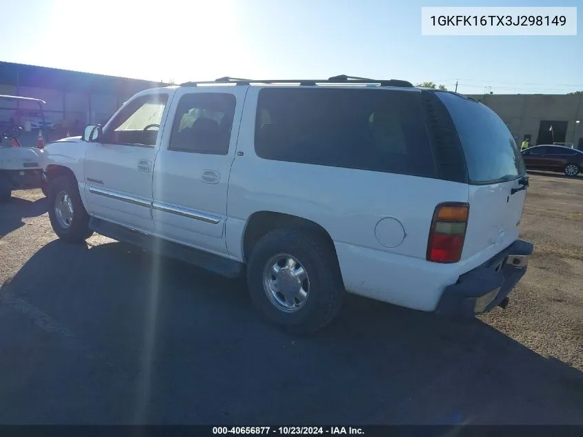 2003 GMC Yukon Xl 1500 Slt VIN: 1GKFK16TX3J298149 Lot: 40656877