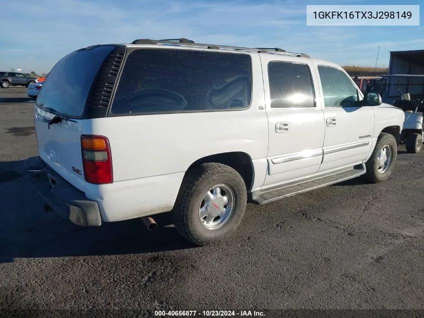 2003 GMC Yukon Xl 1500 Slt VIN: 1GKFK16TX3J298149 Lot: 40656877