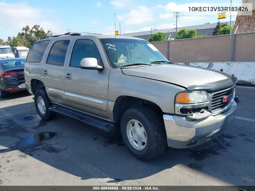 2003 GMC Yukon Sle VIN: 1GKEC13V53R183426 Lot: 40658002