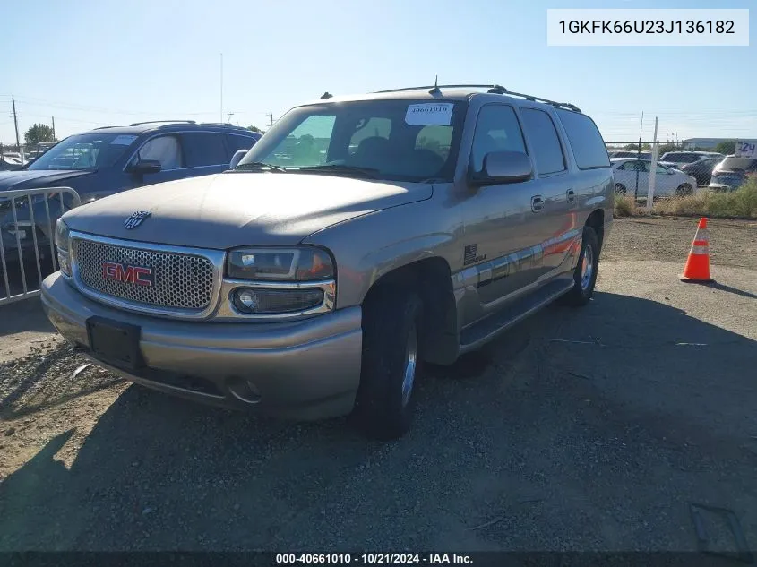 1GKFK66U23J136182 2003 GMC Yukon Xl 1500 Denali