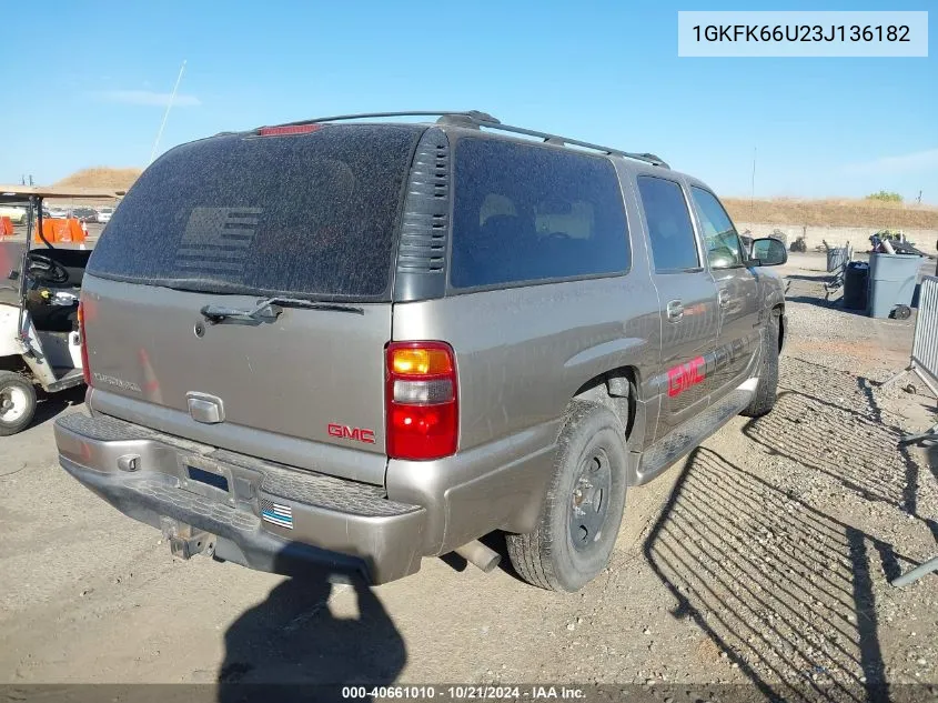 2003 GMC Yukon Xl 1500 Denali VIN: 1GKFK66U23J136182 Lot: 40661010