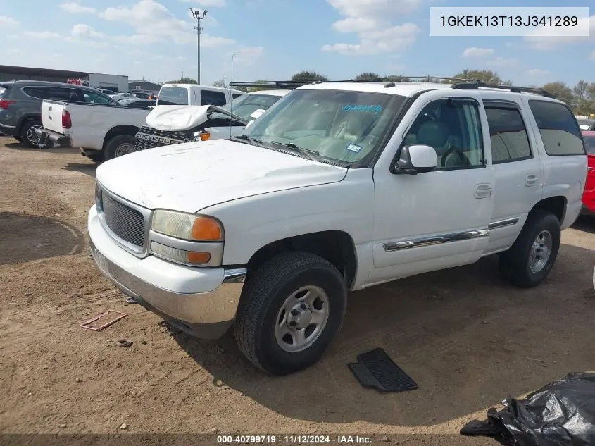 2003 GMC Yukon Slt VIN: 1GKEK13T13J341289 Lot: 40799719