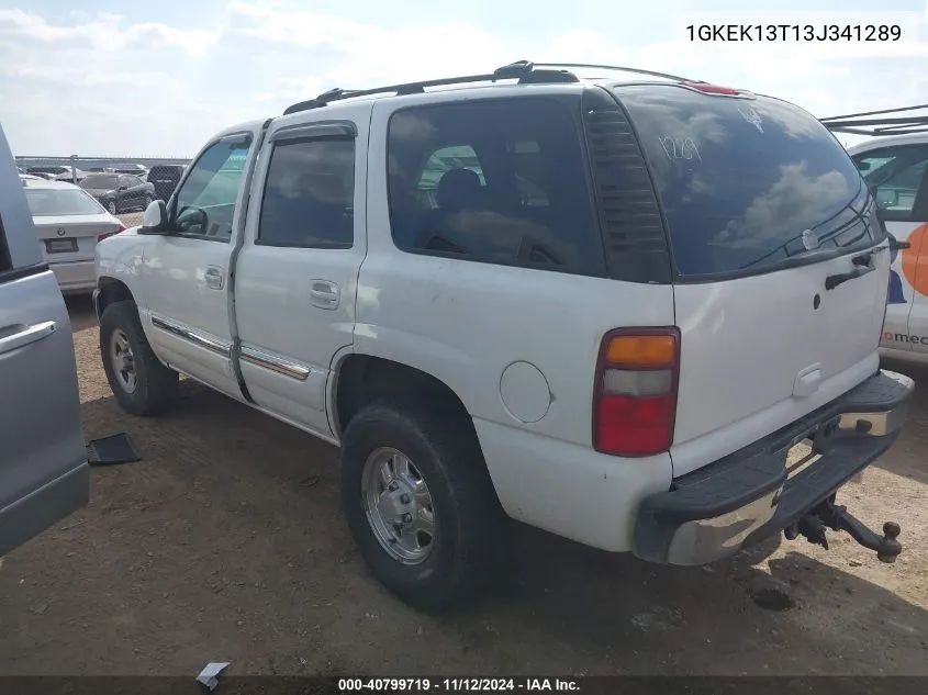 2003 GMC Yukon Slt VIN: 1GKEK13T13J341289 Lot: 40799719