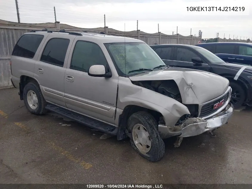 2004 GMC Yukon VIN: 1GKEK13T14J214219 Lot: 12089520