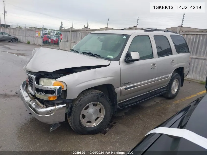 2004 GMC Yukon VIN: 1GKEK13T14J214219 Lot: 12089520