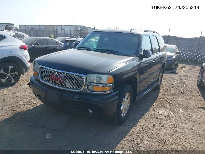 2004 GMC Yukon VIN: 1GKEK63U74J306313 Lot: 12099033