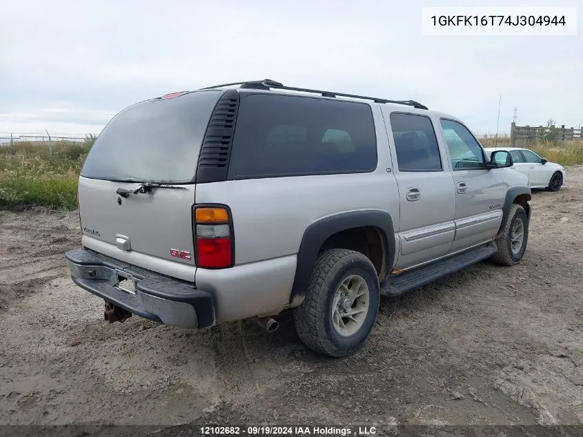 2004 GMC Yukon Xl VIN: 1GKFK16T74J304944 Lot: 12102682