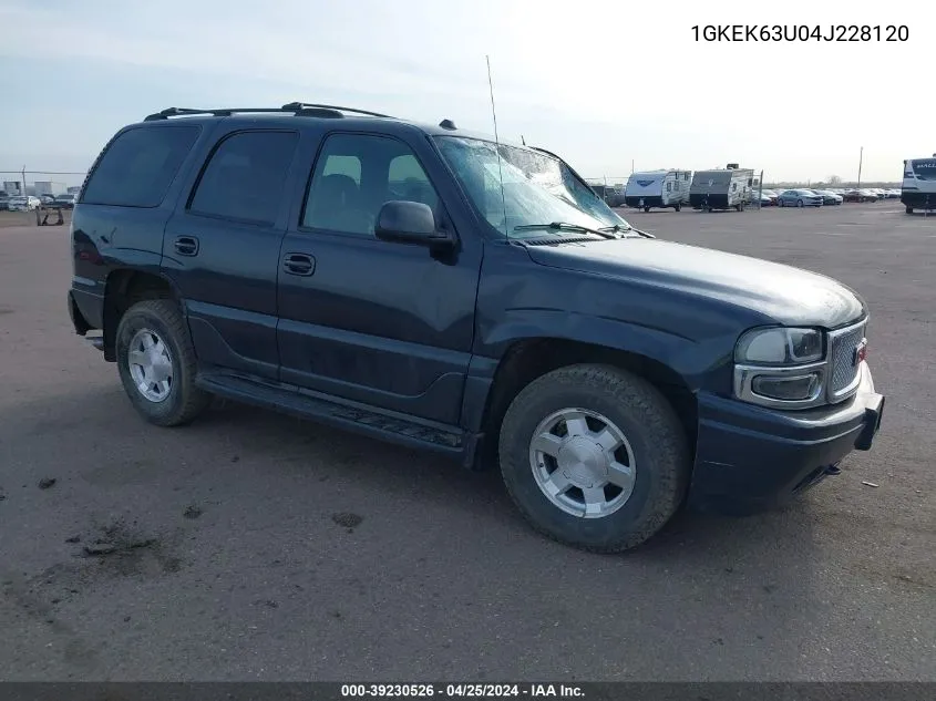 1GKEK63U04J228120 2004 GMC Yukon Denali