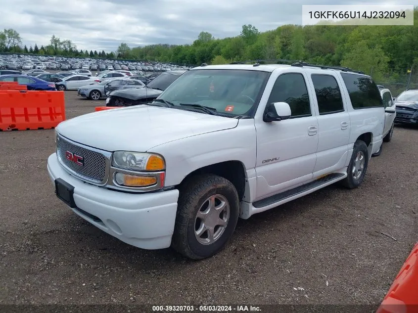 2004 GMC Yukon Xl 1500 Denali VIN: 1GKFK66U14J232094 Lot: 39320703