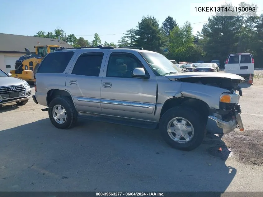 2004 GMC Yukon Slt VIN: 1GKEK13T44J190093 Lot: 39563277