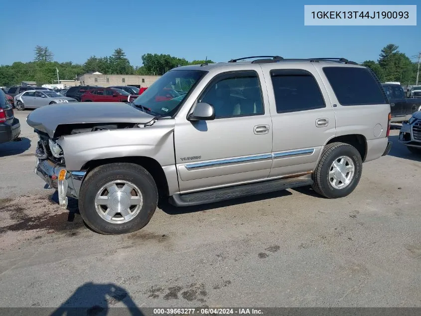 2004 GMC Yukon Slt VIN: 1GKEK13T44J190093 Lot: 39563277