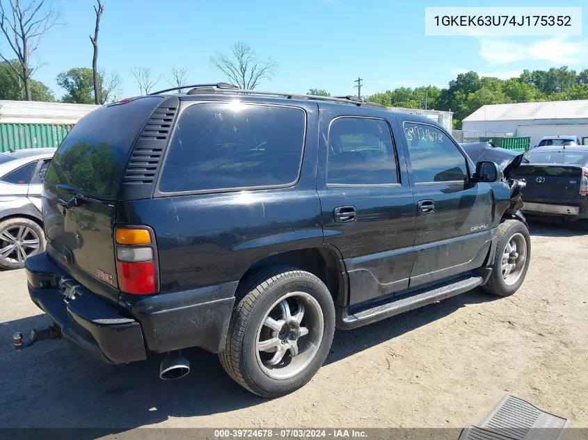 2004 GMC Yukon Denali VIN: 1GKEK63U74J175352 Lot: 39724678