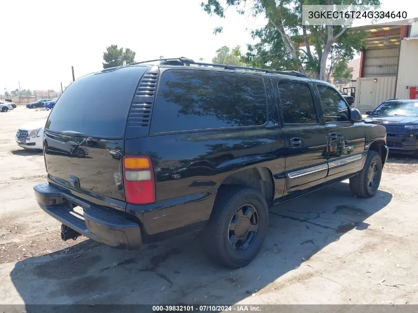 2004 GMC Yukon Xl 1500 Slt VIN: 3GKEC16T24G334640 Lot: 39832101