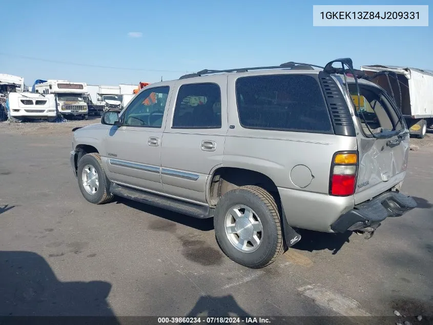 2004 GMC Yukon Slt VIN: 1GKEK13Z84J209331 Lot: 39860234