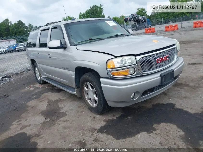 2004 GMC Yukon Xl 1500 Denali VIN: 1GKFK66U24J112787 Lot: 39877135