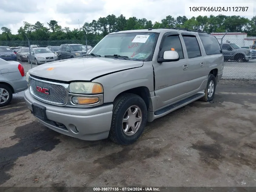 2004 GMC Yukon Xl 1500 Denali VIN: 1GKFK66U24J112787 Lot: 39877135