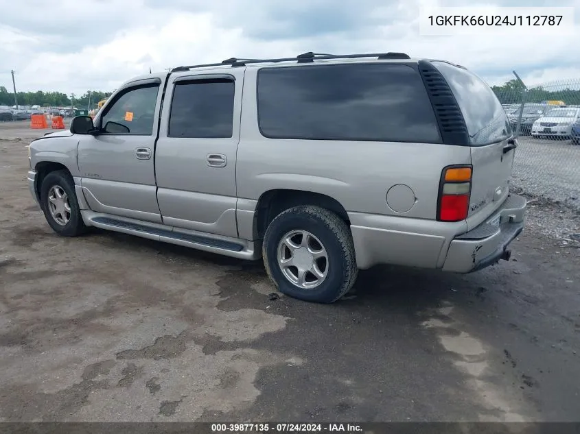 2004 GMC Yukon Xl 1500 Denali VIN: 1GKFK66U24J112787 Lot: 39877135