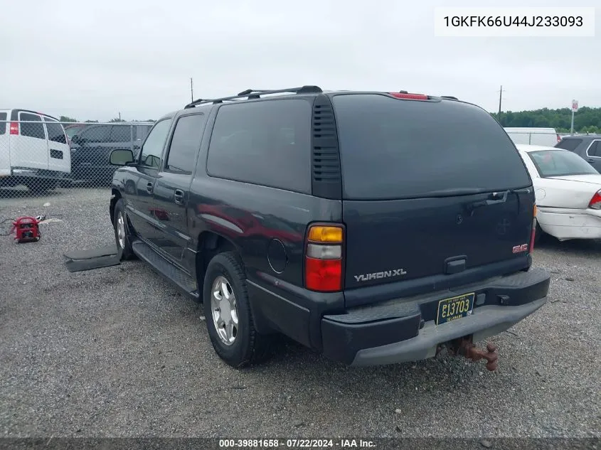 2004 GMC Yukon Xl 1500 Denali VIN: 1GKFK66U44J233093 Lot: 39881658