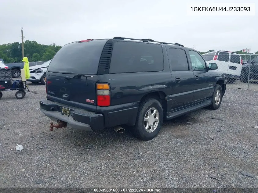 2004 GMC Yukon Xl 1500 Denali VIN: 1GKFK66U44J233093 Lot: 39881658