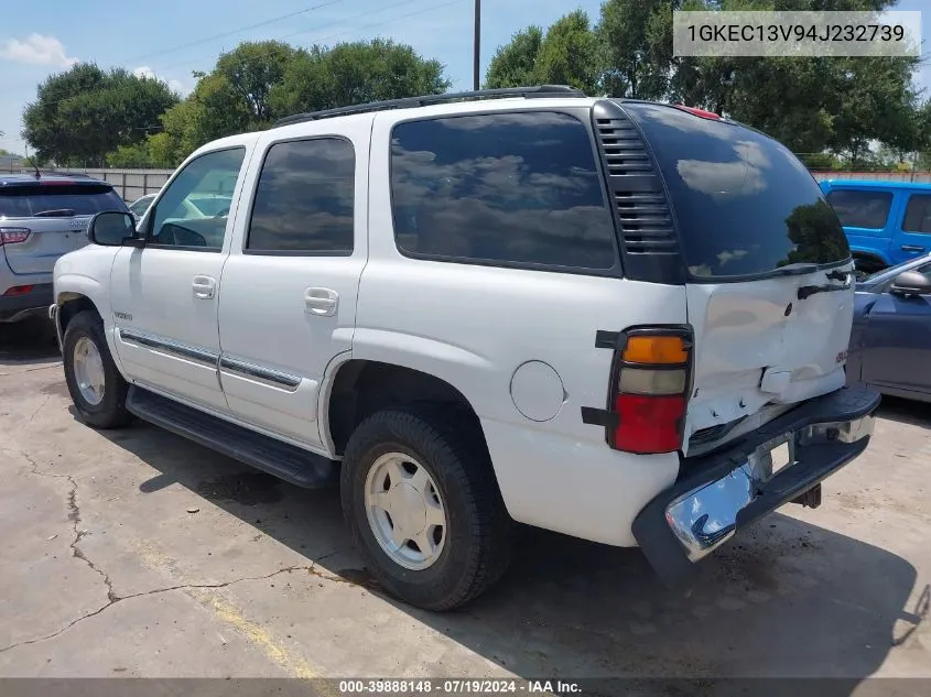 2004 GMC Yukon Sle VIN: 1GKEC13V94J232739 Lot: 39888148