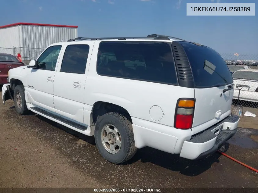 2004 GMC Yukon Xl 1500 Denali VIN: 1GKFK66U74J258389 Lot: 39907055