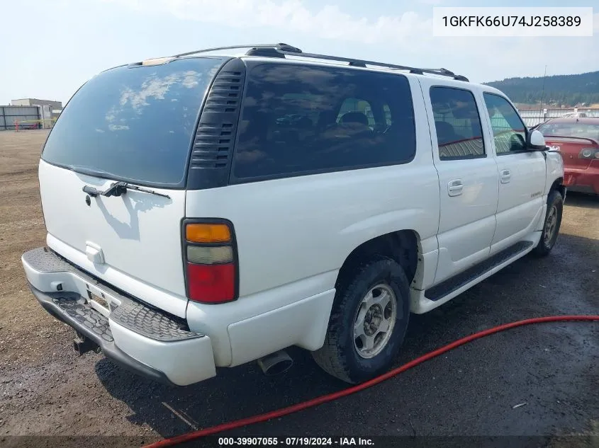 2004 GMC Yukon Xl 1500 Denali VIN: 1GKFK66U74J258389 Lot: 39907055