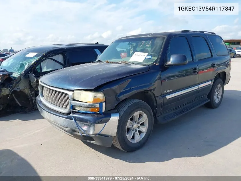 2004 GMC Yukon Sle VIN: 1GKEC13V54R117847 Lot: 39941979