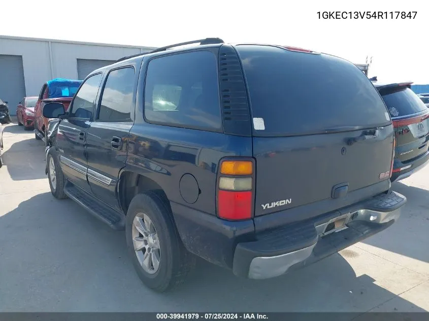 2004 GMC Yukon Sle VIN: 1GKEC13V54R117847 Lot: 39941979