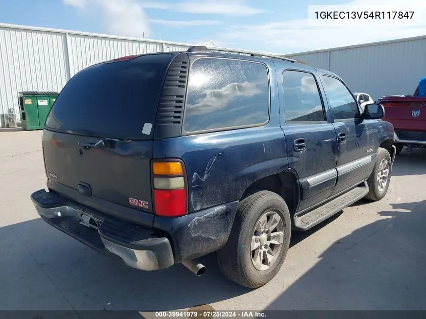 2004 GMC Yukon Sle VIN: 1GKEC13V54R117847 Lot: 39941979