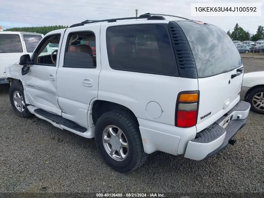 2004 GMC Yukon Denali VIN: 1GKEK63U44J100592 Lot: 40126485