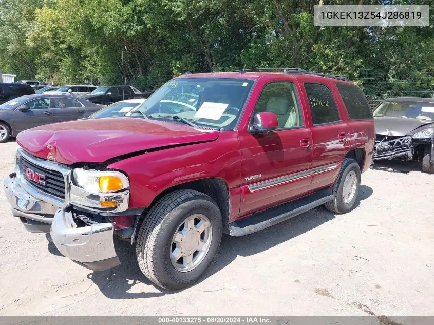 2004 GMC Yukon Slt VIN: 1GKEK13Z54J286819 Lot: 40133275