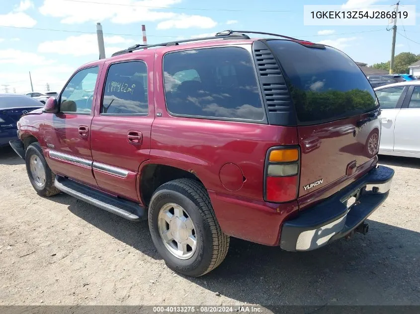 2004 GMC Yukon Slt VIN: 1GKEK13Z54J286819 Lot: 40133275