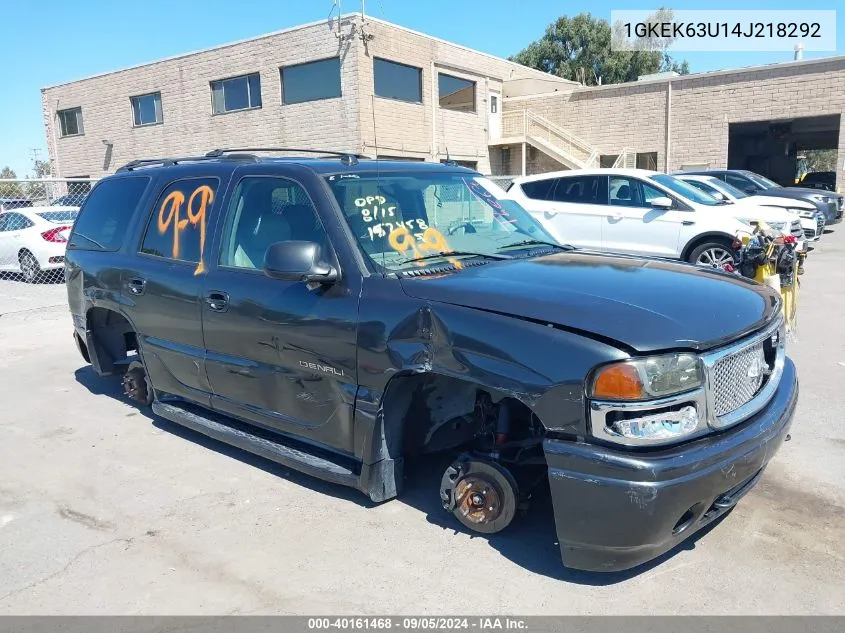 1GKEK63U14J218292 2004 GMC Yukon Denali