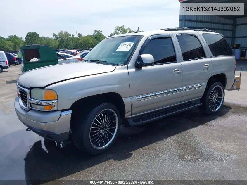 2004 GMC Yukon Slt VIN: 1GKEK13Z14J302062 Lot: 40171490