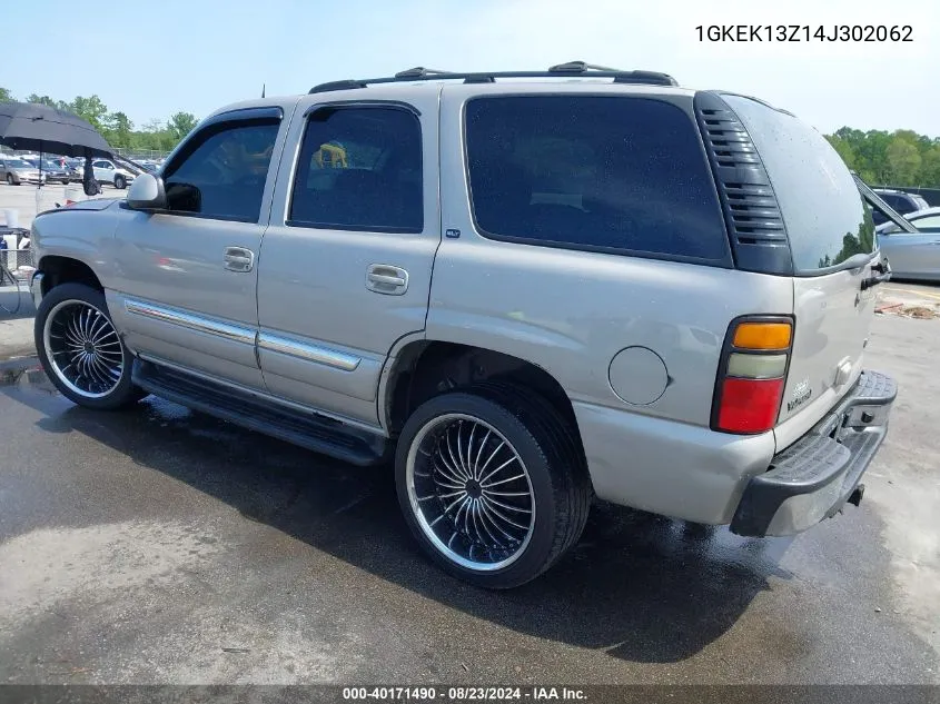 2004 GMC Yukon Slt VIN: 1GKEK13Z14J302062 Lot: 40171490